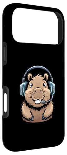 Hülle für iPhone 17 Pro Max Cute Capybara Gamer mit Headset Gaming Bild 3