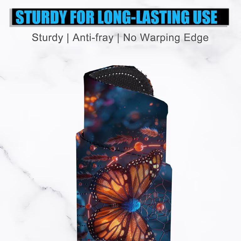 Schreibtischunterlage Schmetterling Mauspad XXL 150x80cm Mousepad Traumfänger Gaming Mauspad mit Nicht rutschender Unterlage, Vernähte Kanten WassXerdicht Anti-Rutsch Maus Pad für PC, Office F0-1031 Bild 3