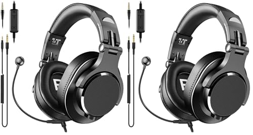 Computer-Headset mit Boom-Mikrofon – kabelgebundener Gaming-Kopfhörer, am Kabel integriertem Lautstärkeregler und Share-Port, für Büro, PC, Laptop, Telefonieren, PS4, Xbox One, DJ (Y71-M) Bild 1