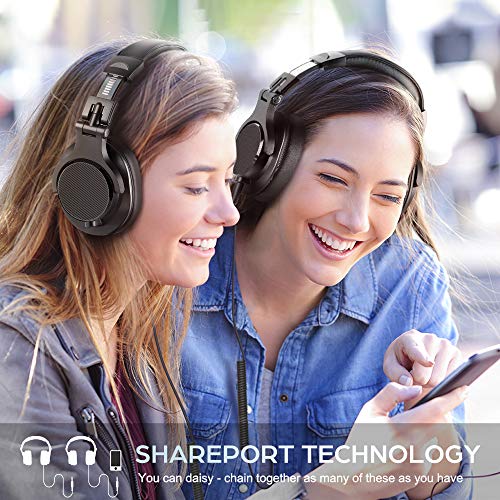 Computer-Headset mit Boom-Mikrofon – kabelgebundener Gaming-Kopfhörer, am Kabel integriertem Lautstärkeregler und Share-Port, für Büro, PC, Laptop, Telefonieren, PS4, Xbox One, DJ (Y71-M) Bild 6