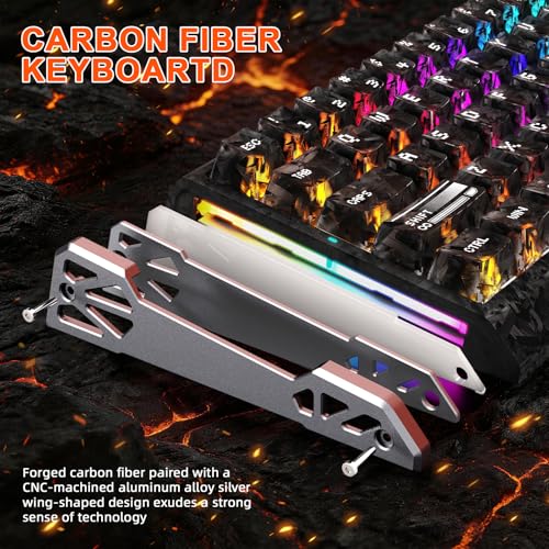 ATTACK SHARK R68HE Magnetische Gaming-Tastatur + R5 Ultra 8K Gaming-Maus-Bundle, Kohlefaser-Design, Schnellauslöser 0,005 mm, 8000 Hz Abfragerate, Esport-Tastatur-Maus-Kombination für PC, Lampenschirm Bild 7