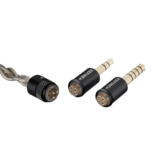Kefine Arnar Hybrid Wired IEMs, 14,5 mm Planar Magnetic + Knowles BA Driver, Austauschbare Tuningdüsen und Modularstecker, Hi-Fi In-Ear-Monitore (Schwarz, 3,5 + 4,4 mm austauschbare Stecker Bild 6
