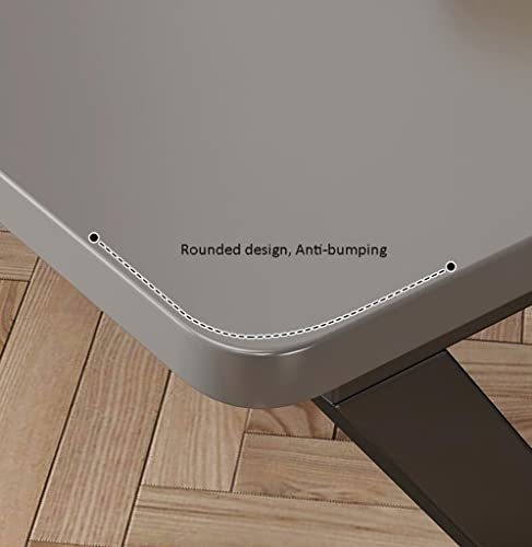 I Shaped Gaming Desk Heavy Duty Carbon Fiber Computer Desk for Large Mouse Pad Stylish Home Office Workspace White 80cm Gaming Station Bild 7