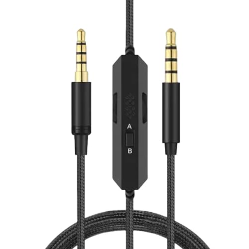 Ersatzkabel für Gaming-Headset mit Inline-Stummschalt- und Lautstärkeregler, kompatibel mit G633 und G933, geflochtenes 2-m-Soundkabel mit Mikrofon für One, PC und Bild 2