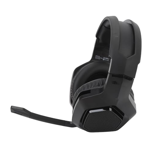 Kabelloses Gaming-Headset, Dual-Modus, Hohe Leistung für, PC-Switch, 2,4 G, Aktive Geräuschunterdrückung, Bluetooth, 3,5 Mm PC-Gaming-Kopfhörer für Reibungsloses Gameplay (Black) Bild 2