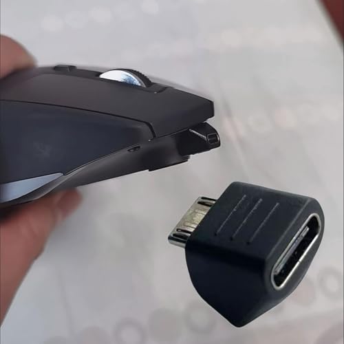 Gaming Maus, MicroUSB auf Typ C Adapter für Maus, Kunststoff, Metall, Ersatzteil, MicroUSB auf Typ C Bild 2