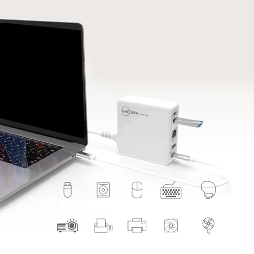 Tragbare 5-in-1-USB Ladestation, Netzteil mit PD60W Technologie für Gaming, USB 2.0 für Tastaturen, Maus, tragbare Dockingstation Bild 2