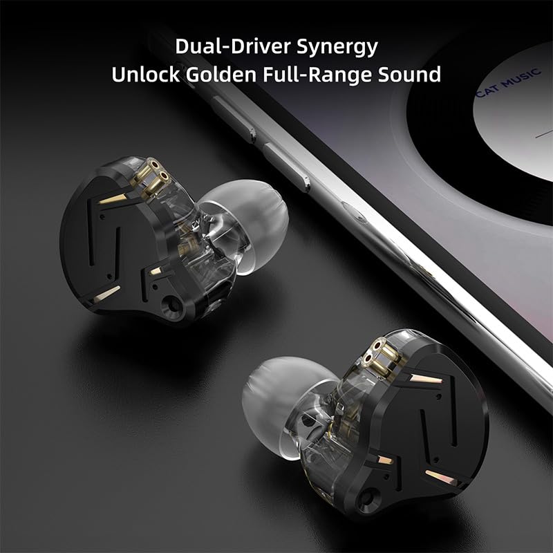 Yinyoo KZ ZST Pro X In-Ear Kopfhörer, 1DD+1BA Hybridtreiber, HiFi Stereo Ohrhörer mit abnehmbarem Kabel, Gaming Headset für Musik, Pendler, Esport und Filmsehen Bild 6