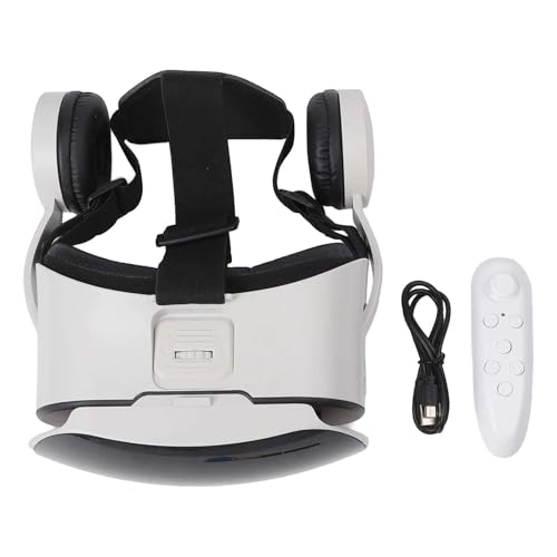 EasyByMall VR Headset mit eingebauten Kopfhörern und Controller, 110° FOV 3D Virtual Reality Brille für iOS & Android Handys (5,5-6,7 Zoll), immersives Gaming und Movie Viewer Bild 6