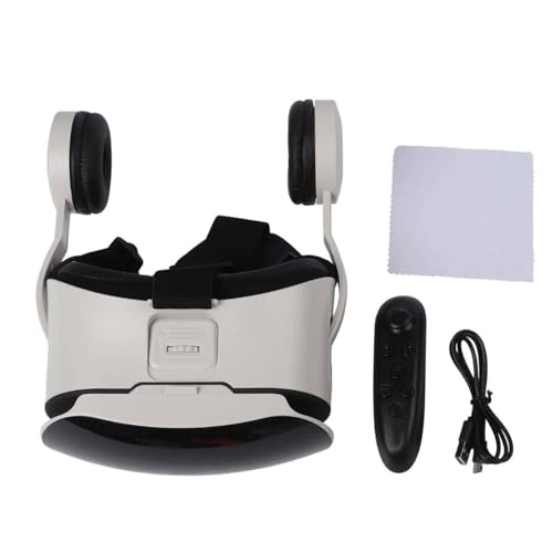 EasyByMall VR Headset mit eingebauten Kopfhörern und Controller, 110° FOV 3D Virtual Reality Brille für iOS & Android Handys (5,5-6,7 Zoll), immersives Gaming und Movie Viewer Bild 7