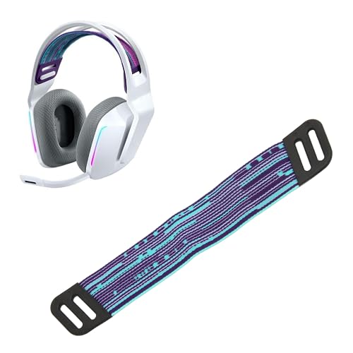 Generic Kopfhörer-Kopfband, Ersatz-Stirnbänder mit hoher Elastizität und buntem Design, für kabelloses und kabelgebundenes Gaming-Headset (lila-blau) Bild 3