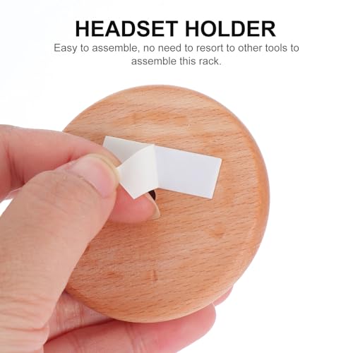 Holz Kopfhörerständer Wandhalterung ohne Bohren Headset Halter Praktisch für Büro Schlafzimmer und Gaming Bild 3