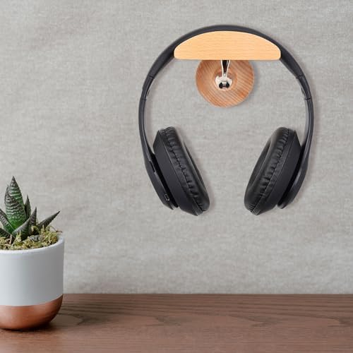 Holz Kopfhörerständer Wandhalterung ohne Bohren Headset Halter Praktisch für Büro Schlafzimmer und Gaming Bild 5