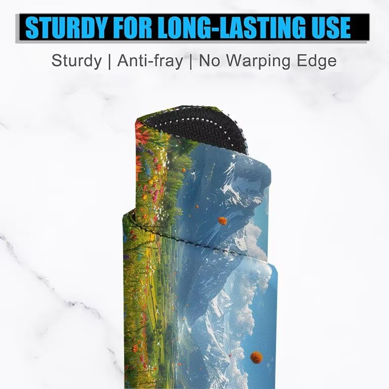 Schreibtischunterlage Berg Mauspad XXL 120x60cm Mousepad Wolke Gaming Mauspad mit Nicht rutschender Unterlage, Vernähte Kanten WassXerdicht Anti-Rutsch Maus Pad für Laptop, Office Geschenke F0-1067 Bild 3