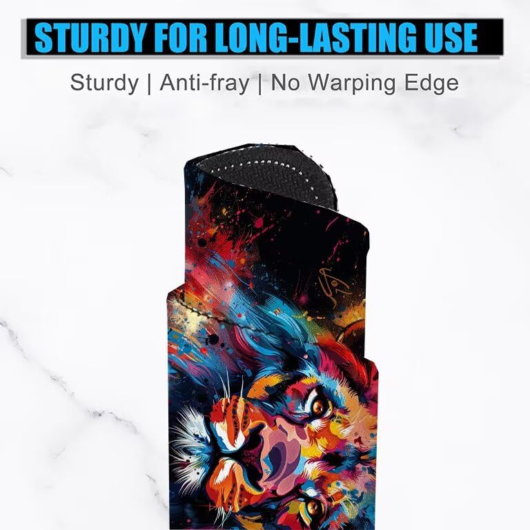 Schreibtischunterlage Bunt Mauspad XXL 150x80cm Mousepad Löwe Gaming Mauspad mit Nicht rutschender Unterlage, Vernähte Kanten WassXerdicht Anti-Rutsch Maus Pad für Laptop, Office Geschenke F0-1058 Bild 3