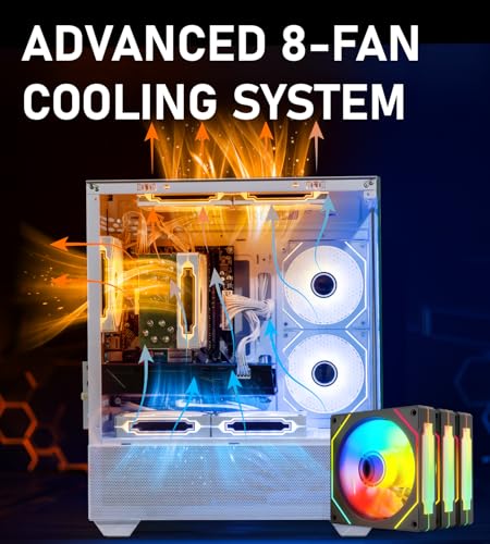 Liquid Cooling Gaming-PC, Xeon E5 bis zu 3,2 GHz, GeForce RTX 3060 Ti Grafik, 64 GB RAM, 512 GB NVMe SSD, 1 TB HDD, WIFI6, BT5.4, 650 W PSU, Win 11, RGB-Tastatur und Maus, Plug & Play Bild 4