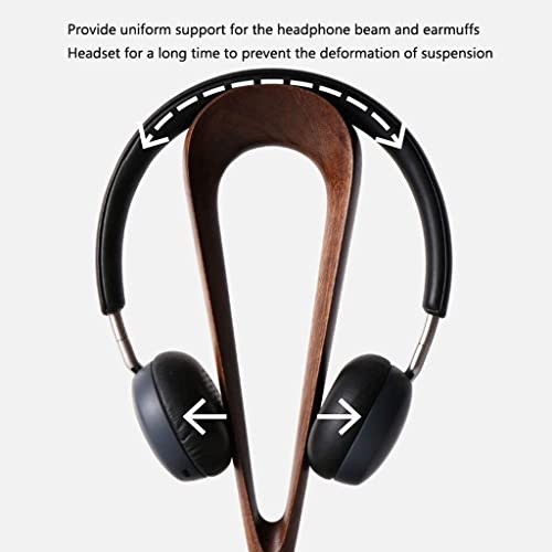 Kopfhörer Ständer Für Zuhause Hölzerner Kopfhörerhalter Praktischer Headset-Ständer Universal-Kopfhörer-Stützgerät Zubehör Geschenk Büro Studie(B-Maple) Bild 3