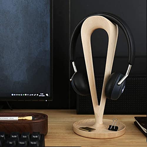 Kopfhörer Ständer Für Zuhause Hölzerner Kopfhörerhalter Praktischer Headset-Ständer Universal-Kopfhörer-Stützgerät Zubehör Geschenk Büro Studie(B-Maple) Bild 5