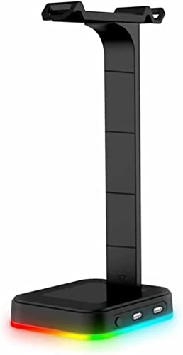 Ständer RGB-Kopfhörerständer, Over-Ear-Headset, Schreibtischhalterung, Kopfhörerhalter, Display-Regal, USB-Unterstützung, Gaming-PC-Zubehör Kopfhörer Bild 1