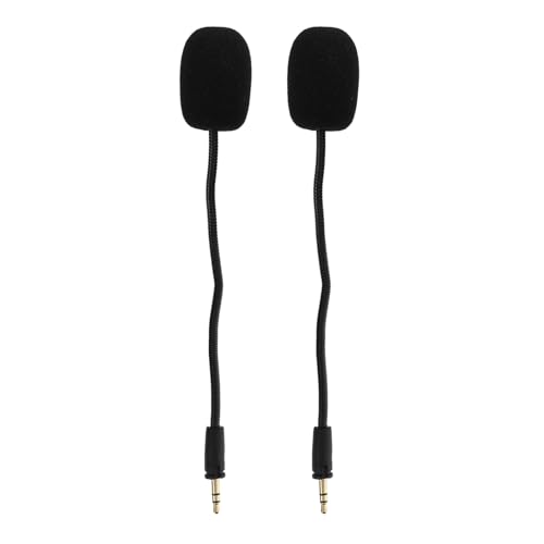 2 Stück kabelgebundenes Gaming-Headset-Mikrofon, kabelgebundener/kabelloser Gaming-Headset-Mikrofonaufsatz für Kopfhörer, Requisite für Live-Auftritte, 3,5 mm (8 x 1,4 Zoll) Bild 1
