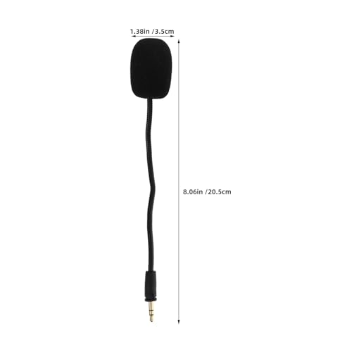 2 Stück kabelgebundenes Gaming-Headset-Mikrofon, kabelgebundener/kabelloser Gaming-Headset-Mikrofonaufsatz für Kopfhörer, Requisite für Live-Auftritte, 3,5 mm (8 x 1,4 Zoll) Bild 2
