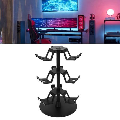 Annadue 3-stufiger Game-Controller-Kopfhörerständer, Desktop-Headset-Ständer für Gamer, Aluminiumlegierung, Kunststoff, Eisen Bild 3