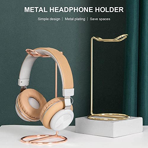 Kopfhörerständer Metall-Headset-Ständer, Kopfhörerhalter, Ständer, Unterstützung Für Gamer, Kopfhörer, Aufhänger, PC-Setup, Gaming-Zubehör Stabil & Platzsparend(Rose Gold) Bild 5