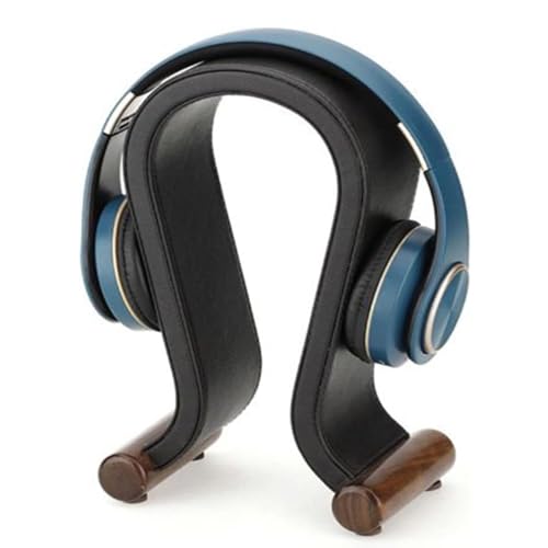 Kopfhörerständer Leder-Kopfhörerständer, Gaming-Headset-Ständer, Holz-Kopfhörerhalter, Schreibtisch-Disply-Regal Stabil & Platzsparend(A) Bild 2
