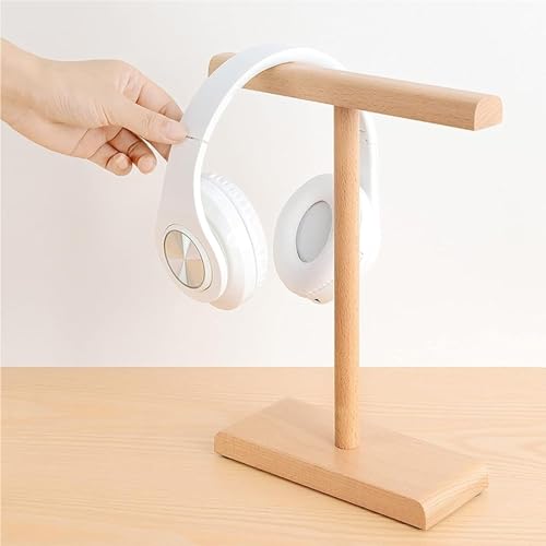Kopfhörerständer Massivholz Gaming Headsets Halter Aufhänger Headset Einfache Halterung Lagerung PC Stabil & Platzsparend(A) Bild 5