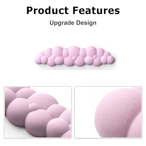 Ergonomische Cloud Gel Tastatur und Maus Handgelenkauflage Set - Rosa Handgelenkauflage für Tastatur 60%/68%/75%, Komfort & Unterstützung für Tippen und Gaming (Rosa) Bild 2