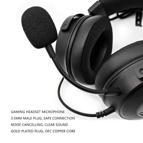 Fabater 2er-Pack Mikrofonersatz für Kraken V3, Klarer Klang, Abnehmbarer 3,5-mm-Gaming-Mikrofonarm mit Geräuschunterdrückung, Plug & Play Bild 2