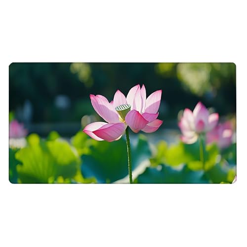 Gaming Mauspad, 100x200cmx3mm GroßEs Mousepad,wasserdichte Gewebe, Rutschfester Gummiunterseite, BüRobedarf, Verbesserte PräZision Und Geschwindigkeit, Blumen JX2B-253 Bild 2