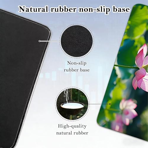 Gaming Mauspad, 100x200cmx3mm GroßEs Mousepad,wasserdichte Gewebe, Rutschfester Gummiunterseite, BüRobedarf, Verbesserte PräZision Und Geschwindigkeit, Blumen JX2B-253 Bild 5