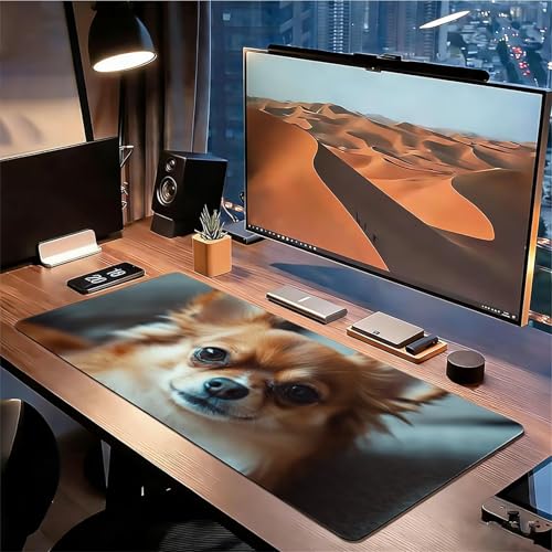 Gaming Mauspad XXL 1600x800x3mm Tier Mousepad, Große Speed rutschfeste Schreibtischunterlage Hund Verbessert Präzision und Geschwindigkeit mit Stoßdämpfung für Tastatur und Maus Homeoffice xg-983 Bild 3