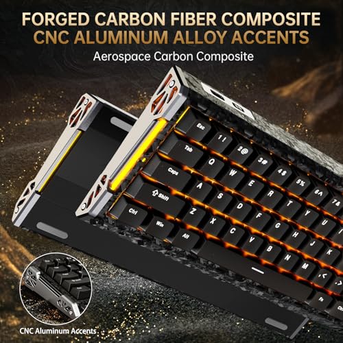 ATTACK SHARK R68 HE Kabel Magnetische Tastatur, Kabellosen R11 ULTRA Gaming-Maus aus Carbonfaser, 8000 Hz Rapid Trigger, 0,005mm RT Accuracy, 49g SUPERLIGHT-Maus, PAW3950MAX, 42000 DPI, Schwarz A Bild 4