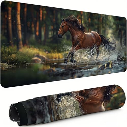 Gaming Mauspad XXL 600x300x3mm Tier Mousepad, Große Speed rutschfeste Schreibtischunterlage Wald Verbessert Präzision und Geschwindigkeit mit Stoßdämpfung für Tastatur und Maus Homeoffice xg-974 Bild 1