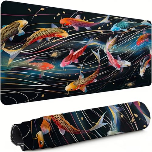 Mousepad XXL Gaming Blume , Rutschfeste Gummibasis & Geschmeidige Mikrofaser Oberfläche, Mauspad Verbessert Präzision und Geschwindigkeit Schreibtischunterlage Modern für Gamer Bürobedarf xg-993 Bild 1