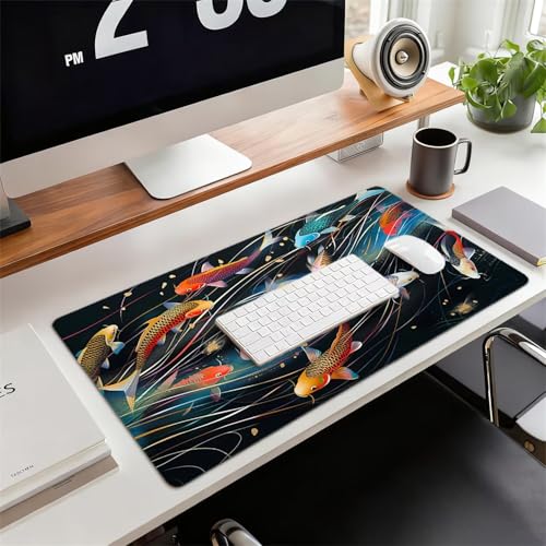 Mousepad XXL Gaming Blume , Rutschfeste Gummibasis & Geschmeidige Mikrofaser Oberfläche, Mauspad Verbessert Präzision und Geschwindigkeit Schreibtischunterlage Modern für Gamer Bürobedarf xg-993 Bild 2