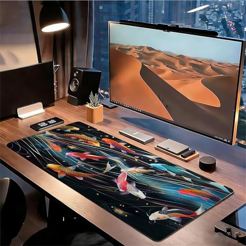 Mousepad XXL Gaming Blume , Rutschfeste Gummibasis & Geschmeidige Mikrofaser Oberfläche, Mauspad Verbessert Präzision und Geschwindigkeit Schreibtischunterlage Modern für Gamer Bürobedarf xg-993 Bild 3