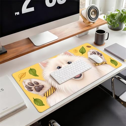 Mousepad XXL Gaming Ländlich , Rutschfeste Gummibasis & Geschmeidige Mikrofaser Oberfläche, Mauspad Verbessert Präzision und Geschwindigkeit Schreibtischunterlage Blume für Gamer Bürobedarf xg-981 Bild 2