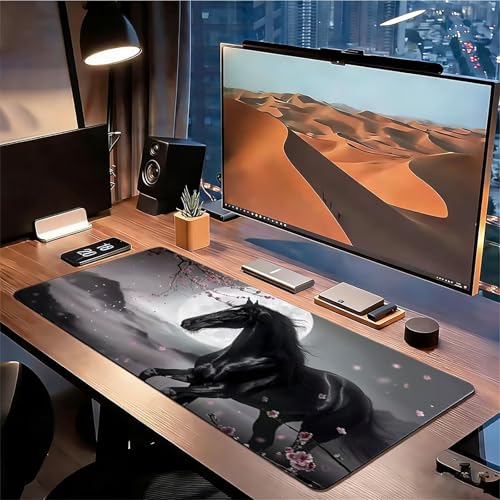 Mousepad XXL Gaming Wald , Rutschfeste Gummibasis & Geschmeidige Mikrofaser Oberfläche, Mauspad Verbessert Präzision und Geschwindigkeit Schreibtischunterlage Dashan für Gamer Bürobedarf xg-963 Bild 3