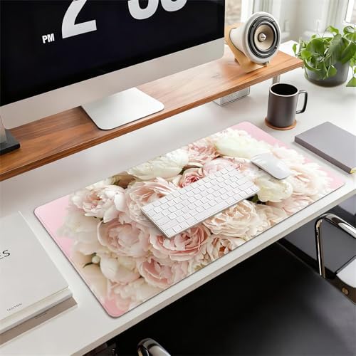 Mousepad XXL Gaming Kirschblüten , Rutschfeste Gummibasis & Geschmeidige Oberfläche, Mauspad Verbessert Präzision und Geschwindigkeit Schreibtischunterlage Kleine Brücke für Gamer Bürobedarf xg-975 Bild 2