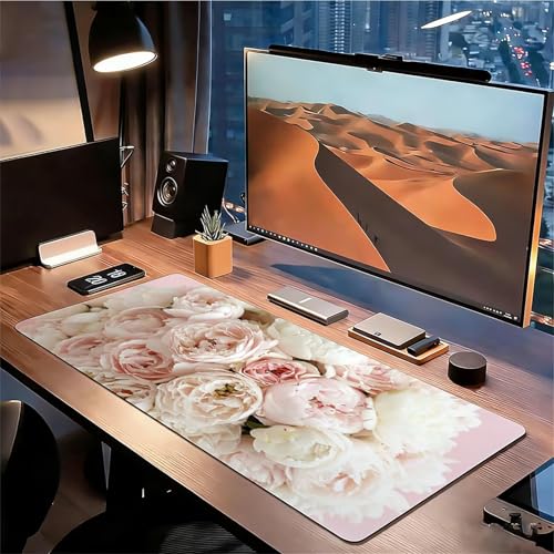 Mousepad XXL Gaming Kirschblüten , Rutschfeste Gummibasis & Geschmeidige Oberfläche, Mauspad Verbessert Präzision und Geschwindigkeit Schreibtischunterlage Kleine Brücke für Gamer Bürobedarf xg-975 Bild 3