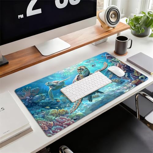 Gaming Mauspad XXL 600x300x3mm Biologie Mousepad, Große Speed rutschfeste Schreibtischunterlage Unterwasserwelt Verbessert Präzision und Geschwindigkeit mit Stoßdämpfung für Tastatur und Maus xg-998 Bild 2