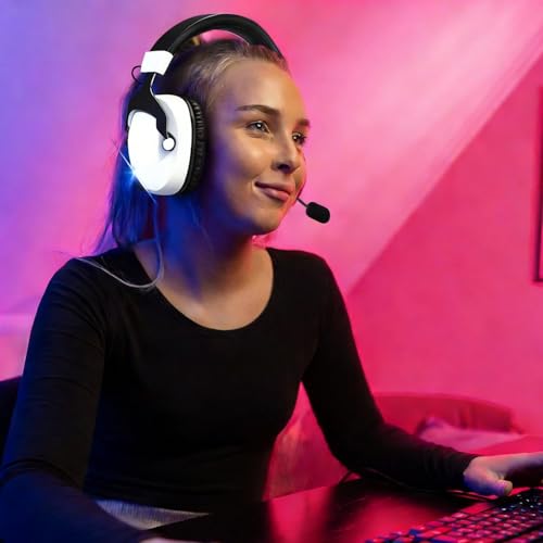 Naroote Kabelloses Gaming-Headset, 2,4 GHz Bluetooth 5.4 Headset, Geräuschunterdrückendes RGB-Lichtgerät mit 7.1 Surround Sound und 50-mm-Treiber, Ideal für PC, Laptop, Tablet, Mobiltelefon Bild 3