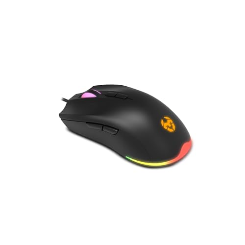 KROM KENTA - 4-in-1-Gaming-Combo - RGB-Rainbow-Tastatur, Spanisches Layout, Antighosting, optische 7200-DPI-Maus, 50-mm-Stereo-Headset und 450x400x3-mm-Mauspad, Farbe Schwarz Bild 4