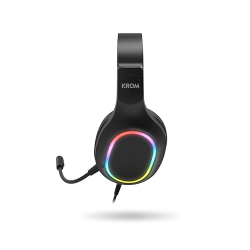 KROM KENTA - 4-in-1-Gaming-Combo - RGB-Rainbow-Tastatur, Spanisches Layout, Antighosting, optische 7200-DPI-Maus, 50-mm-Stereo-Headset und 450x400x3-mm-Mauspad, Farbe Schwarz Bild 6