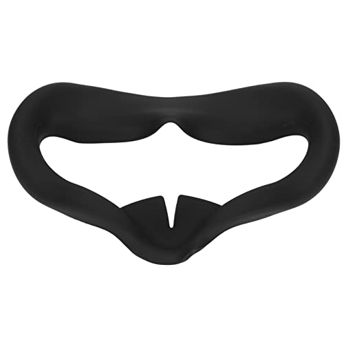Naroote VR-Silikon-Maskenabdeckung, Schweißfest, Waschbar, Lichtbeständig, Augenpolster für 2 Gaming, Ergonomisches Virtual-Reality-Headset-Zubehör für Komfortables Gameplay (Black) Bild 3