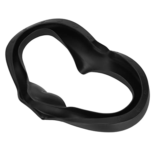Naroote VR-Silikon-Maskenabdeckung, Schweißfest, Waschbar, Lichtbeständig, Augenpolster für 2 Gaming, Ergonomisches Virtual-Reality-Headset-Zubehör für Komfortables Gameplay (Black) Bild 4