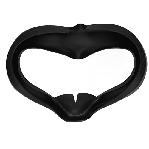 Naroote VR-Silikon-Maskenabdeckung, Schweißfest, Waschbar, Lichtbeständig, Augenpolster für 2 Gaming, Ergonomisches Virtual-Reality-Headset-Zubehör für Komfortables Gameplay (Black) Bild 7